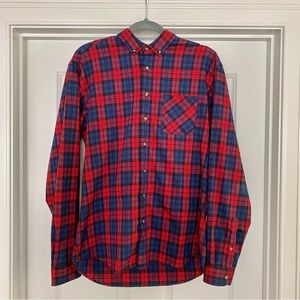 Frank & Oak Men's Plaid Flannel Shirt - Size L